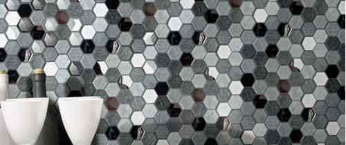 Hexgonal Glass Mosaic Tile Silk Road