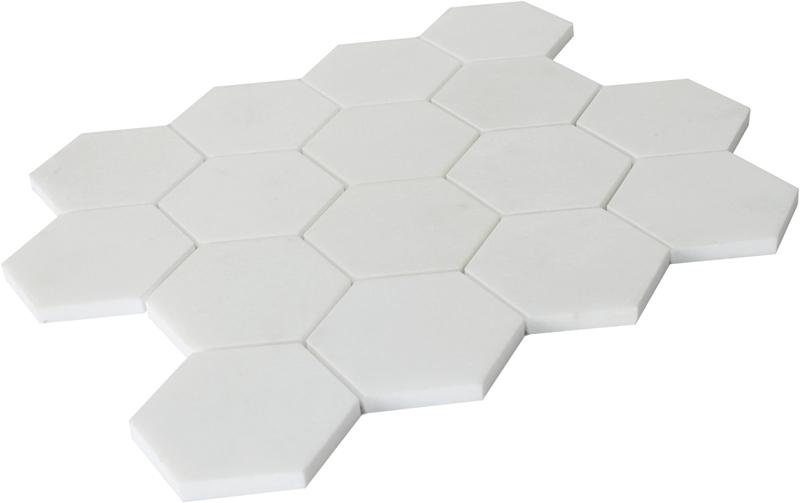 Thassos White marble mosaic tile