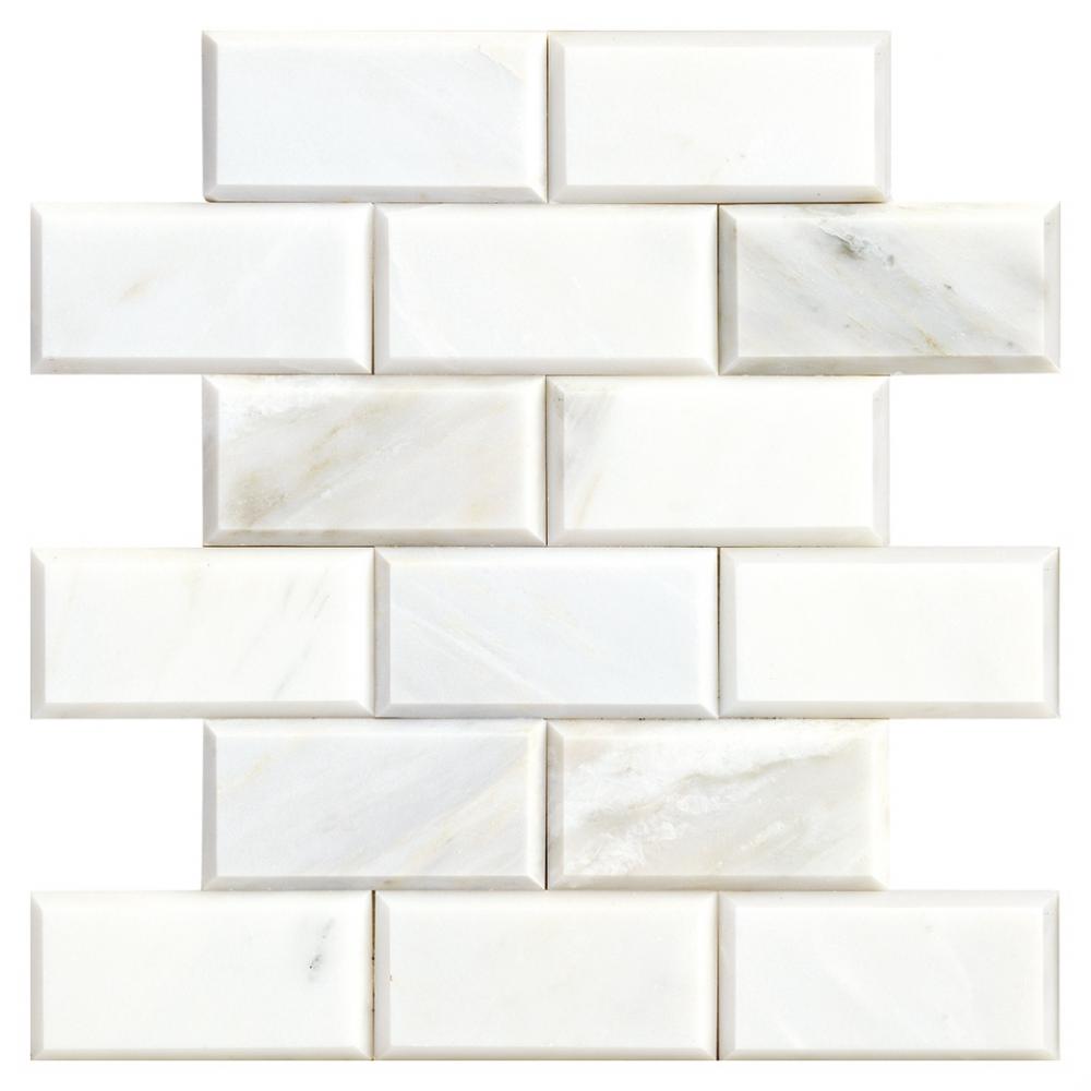 factory price GREYWOOD BEVELED marble brick shape mosaic tile for wall