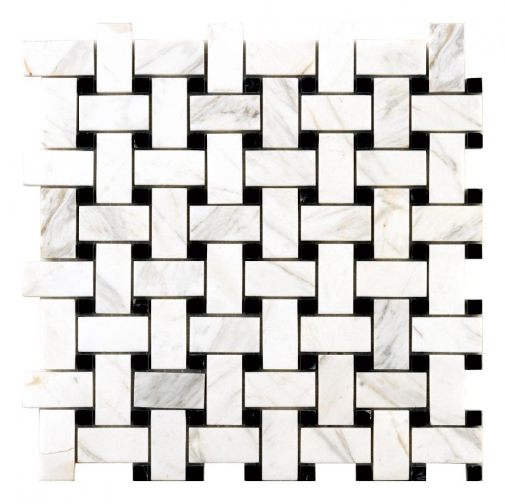 Popular Mosaic Tile  Grey wood Athens Grey and white Marble basket weave Mosaic Tile  Art Mosaics For Decoration