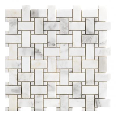 easten white   MARBLE MOSAIC BASKETWEAVE PATTERN FROM ITALY