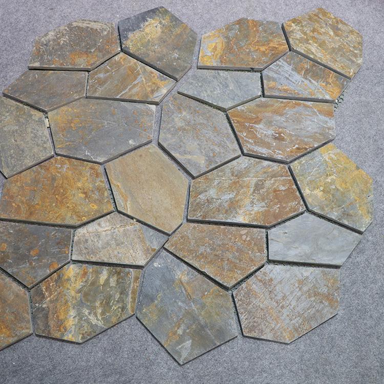 Slate Outdoor Garden Road Flagstone Paver Patios Natural Stone Rusty Tiles For Sale