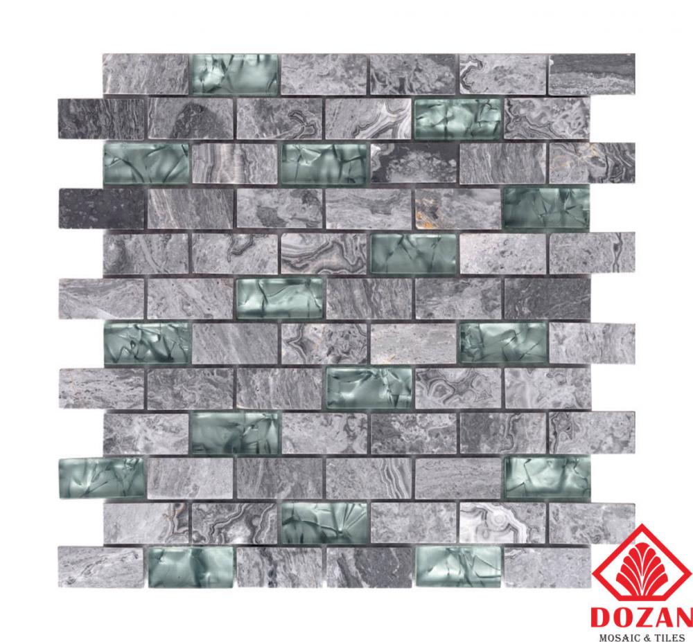 Cheap Price Top Selling Factory TV Wall Glass Tile Mosaic